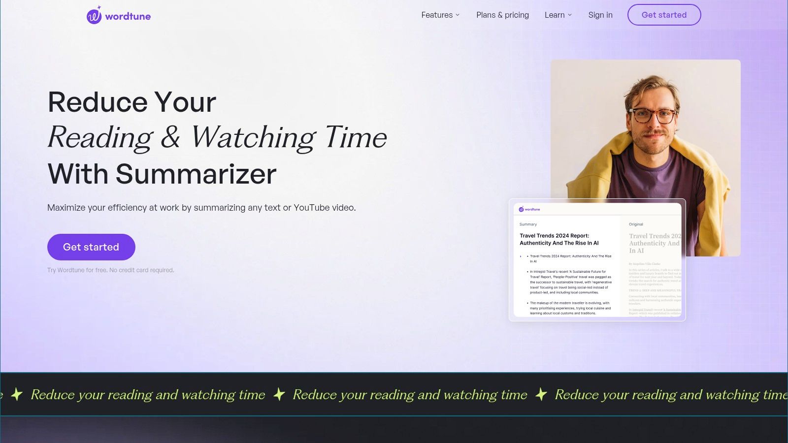 Wordtune Summarizer and Wordtune Read