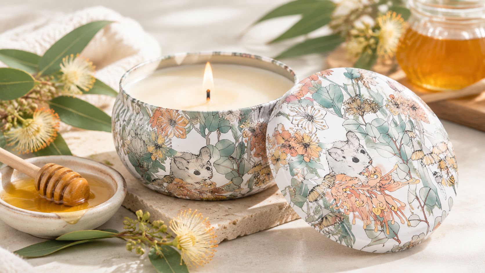 Australiana Fairytale Candle - Bush Florals & Native Honey